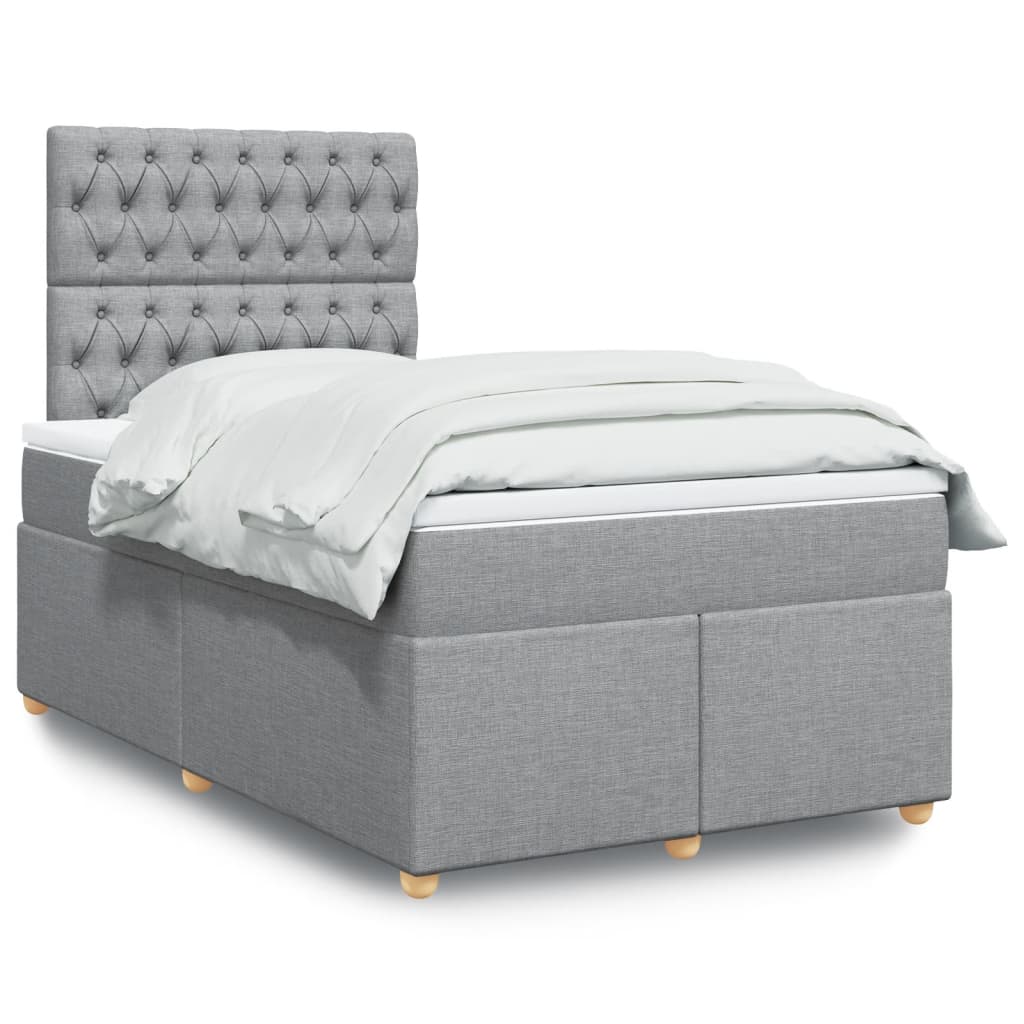vidaXL Boxspring met matras stof zwart 80x200 cm