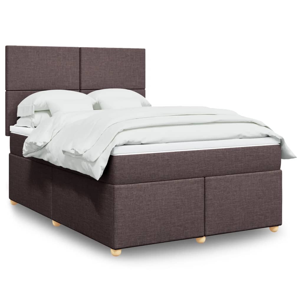 vidaXL Boxspring met matras stof zwart 80x200 cm