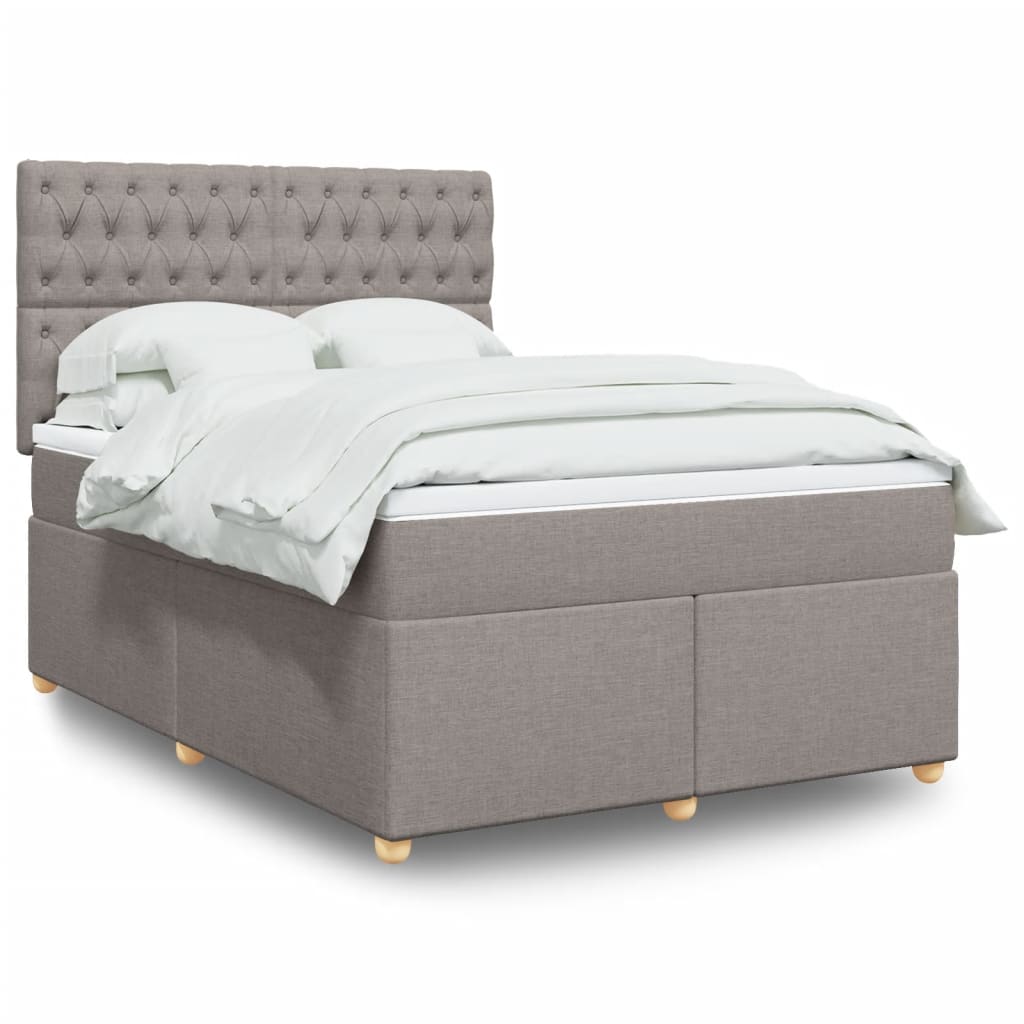vidaXL Boxspring met matras stof zwart 80x200 cm