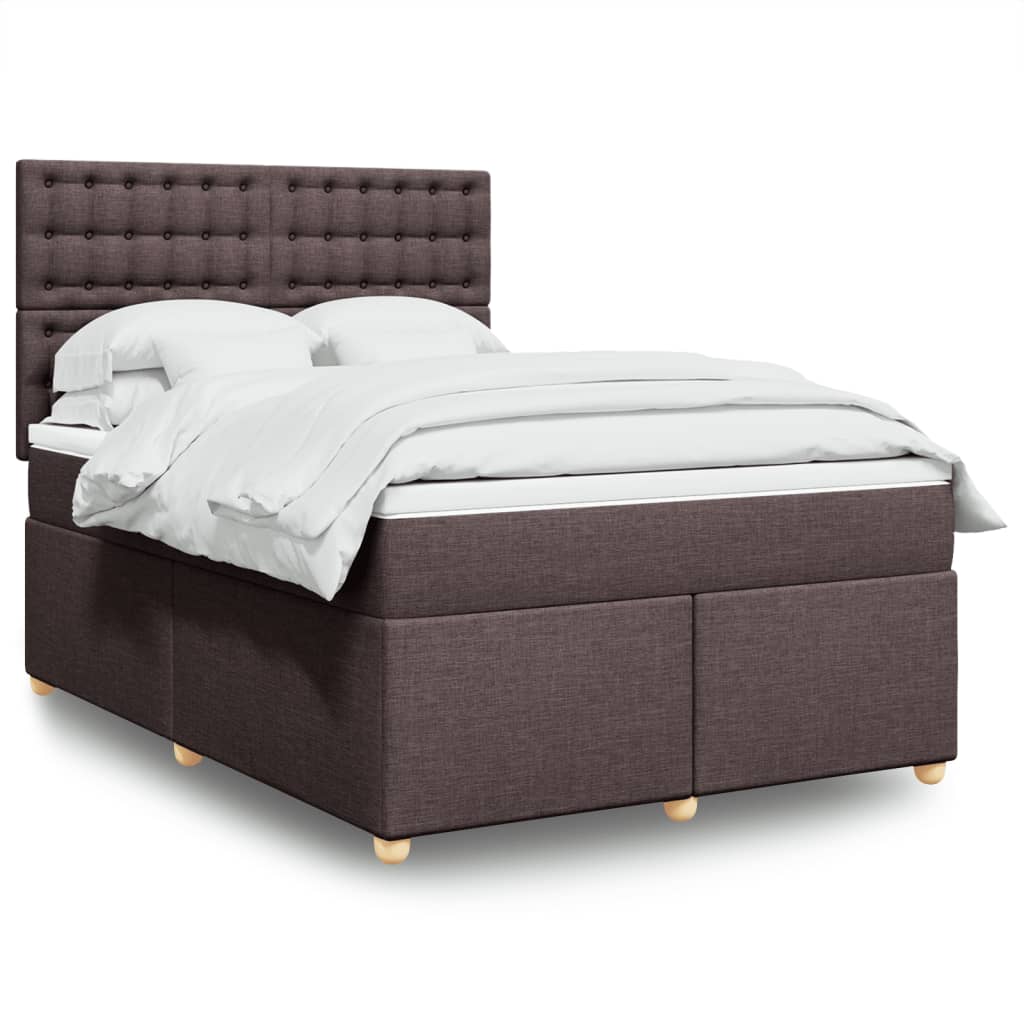 vidaXL Boxspring met matras stof zwart 80x200 cm