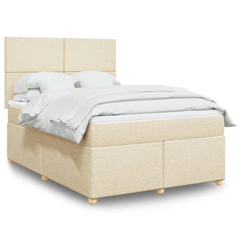vidaXL Boxspring met matras stof zwart 80x200 cm
