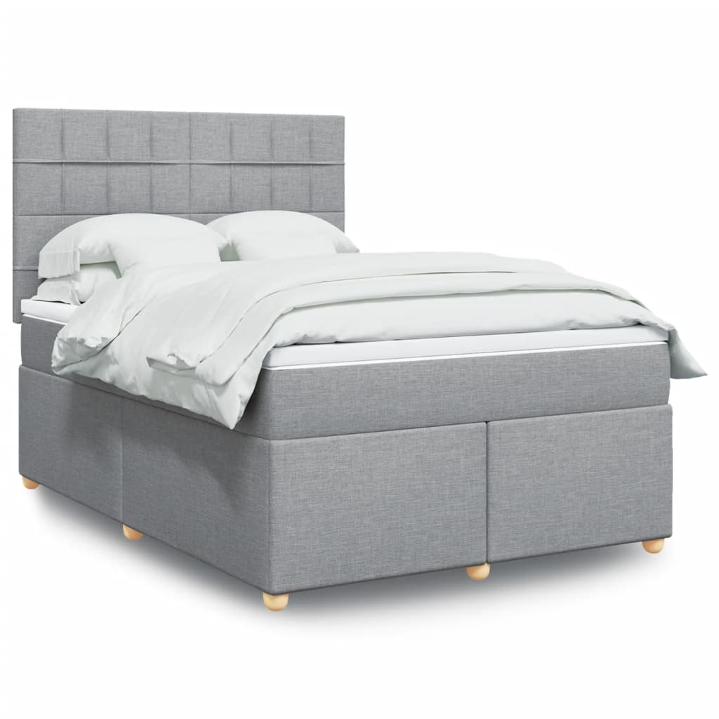 vidaXL Boxspring met matras stof zwart 80x200 cm