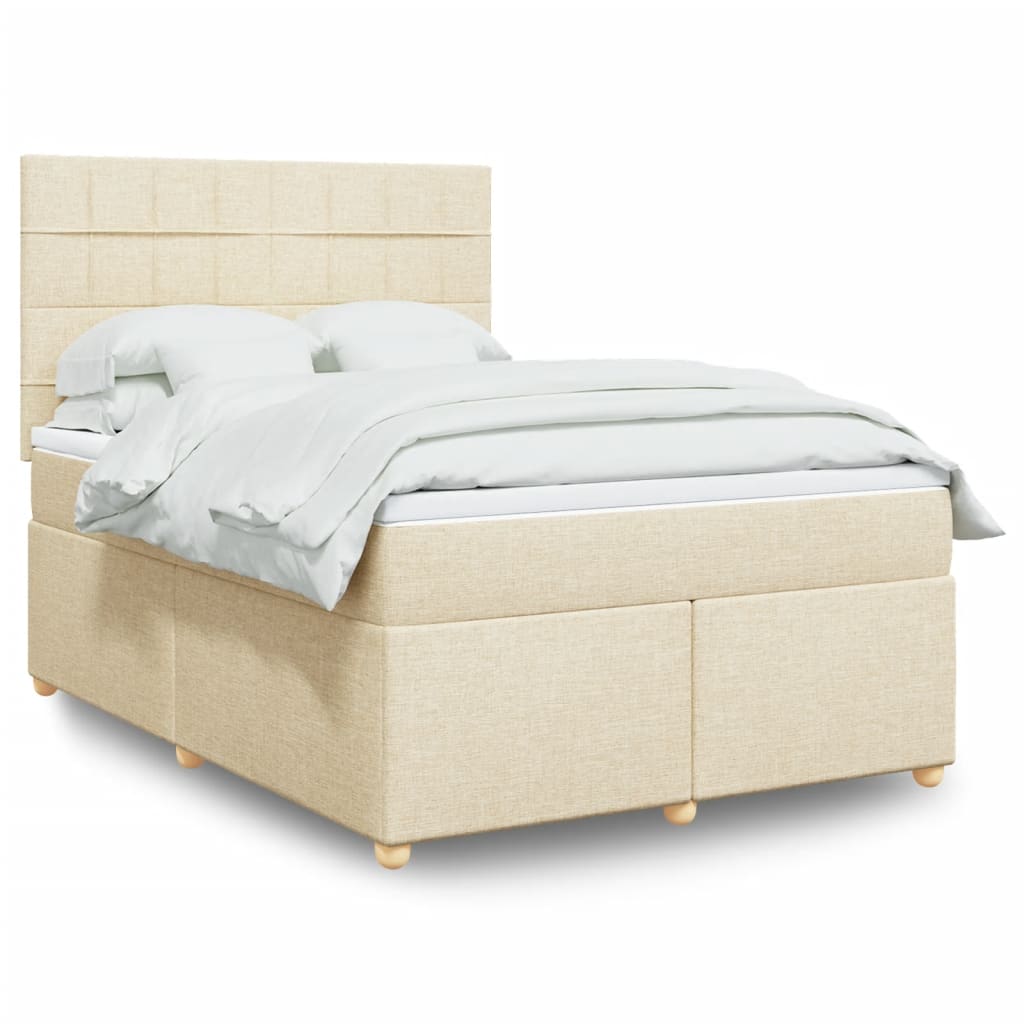 vidaXL Boxspring met matras stof zwart 80x200 cm