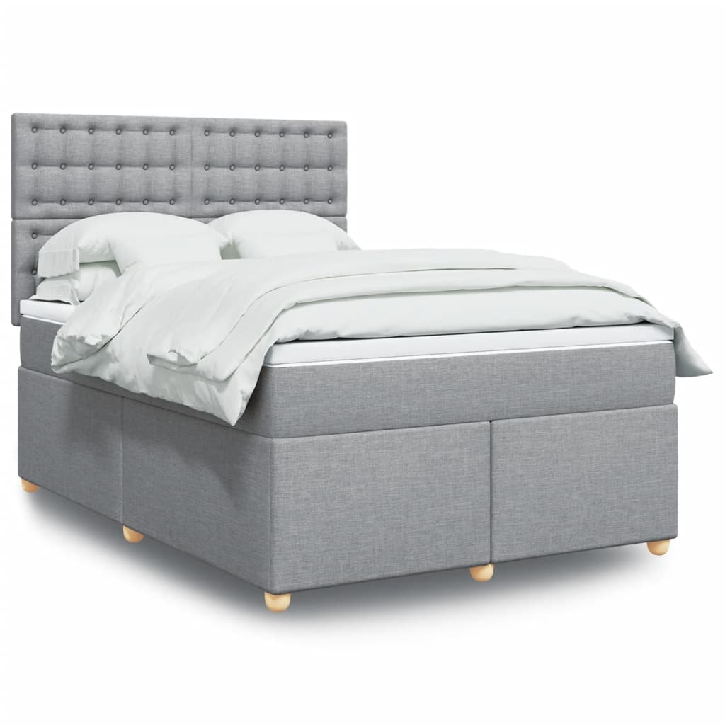vidaXL Boxspring met matras stof zwart 80x200 cm