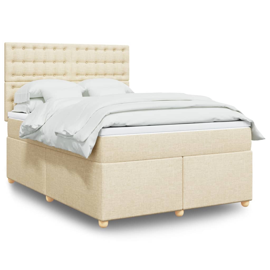 vidaXL Boxspring met matras stof zwart 80x200 cm