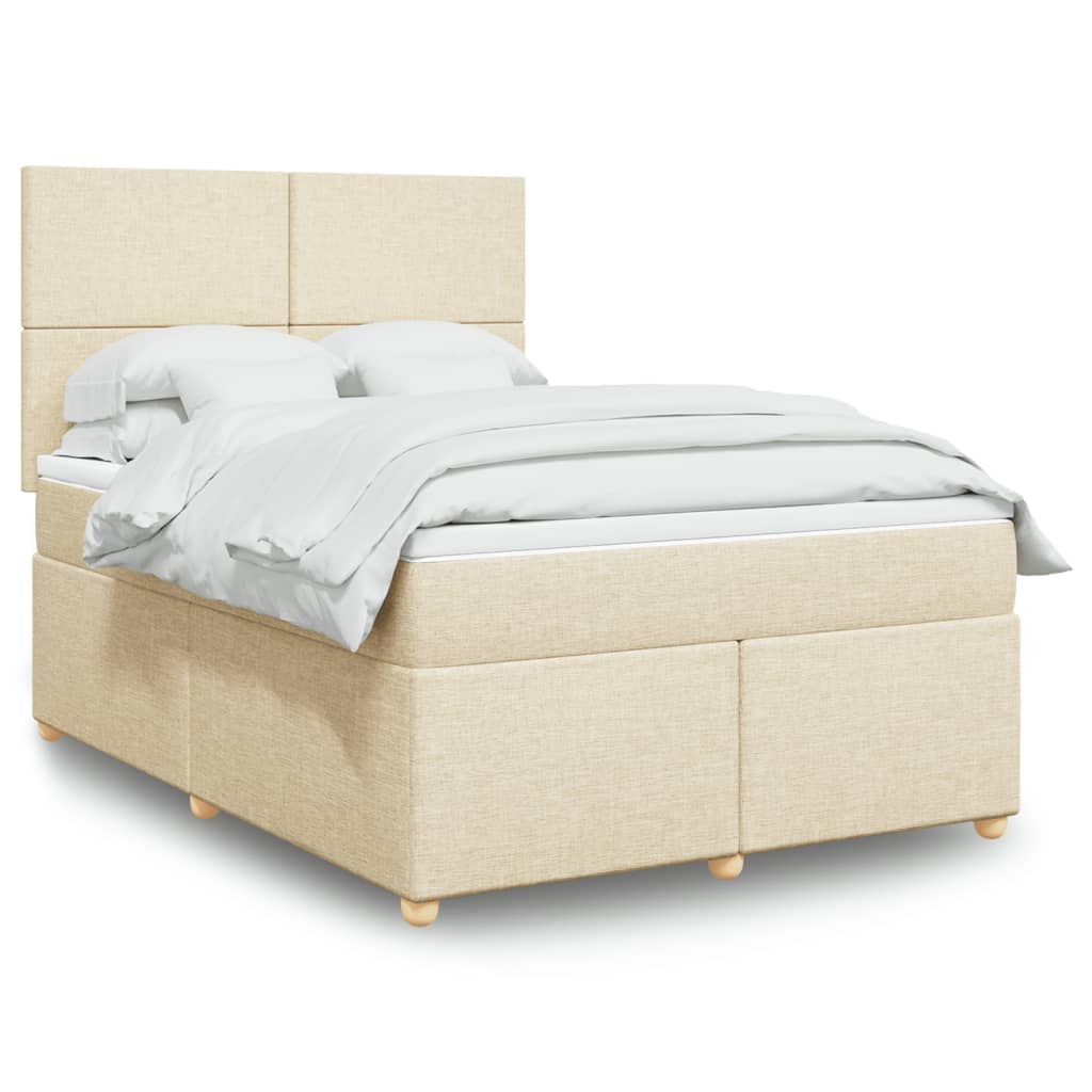 vidaXL Boxspring met matras stof zwart 80x200 cm