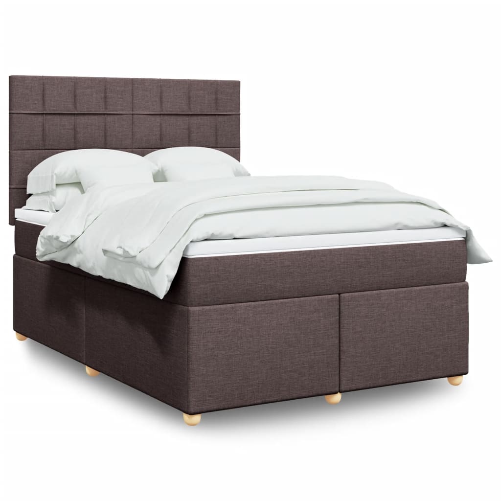 vidaXL Boxspring met matras stof zwart 80x200 cm