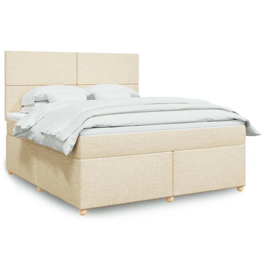 vidaXL Boxspring met matras stof zwart 80x200 cm