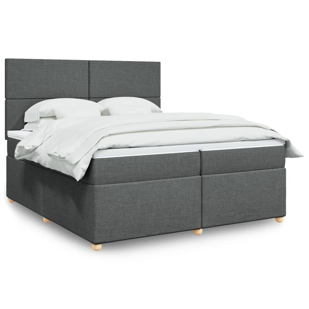 vidaXL Boxspring met matras stof zwart 80x200 cm