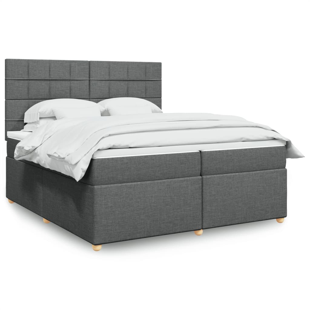 vidaXL Boxspring met matras stof zwart 80x200 cm