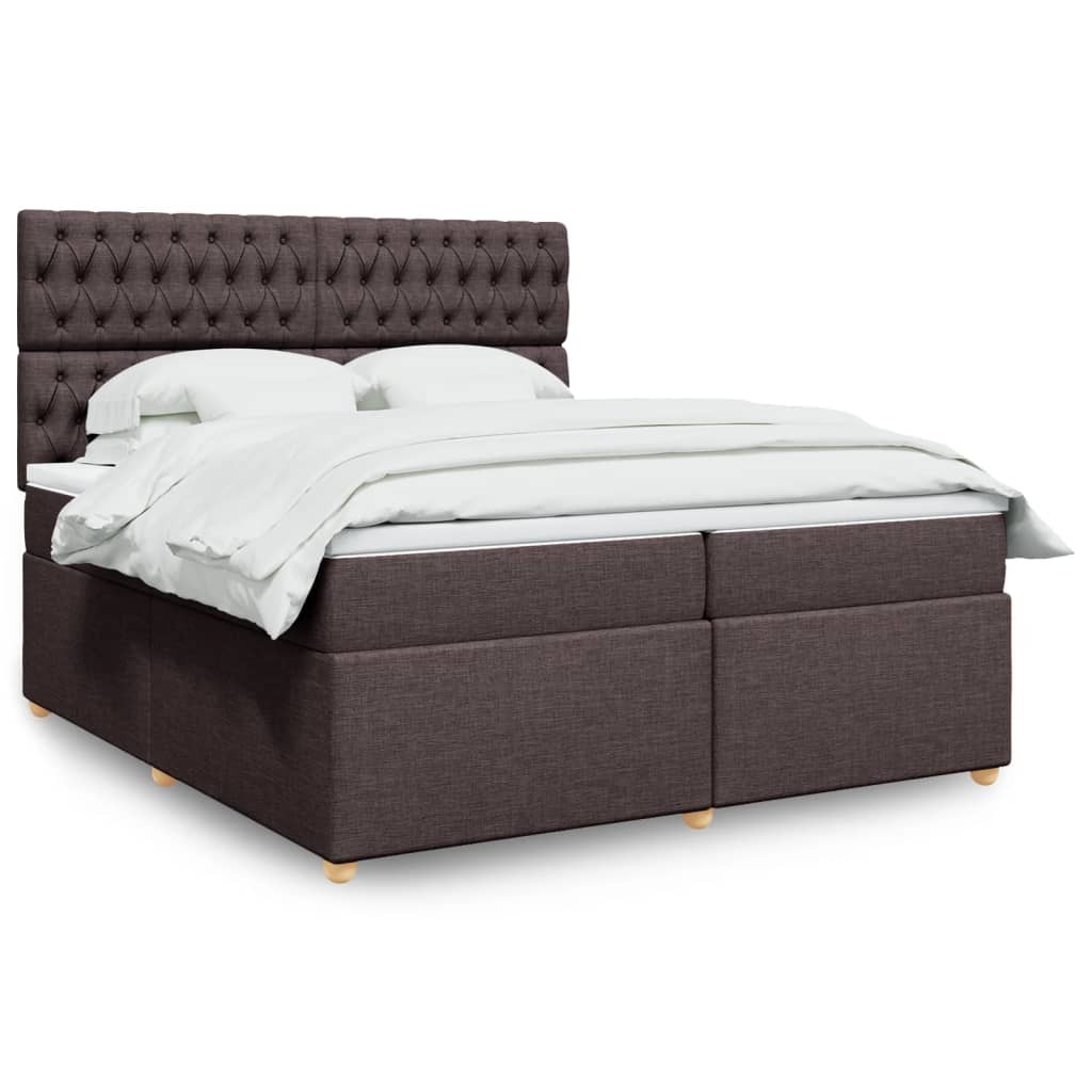 vidaXL Boxspring met matras stof zwart 80x200 cm