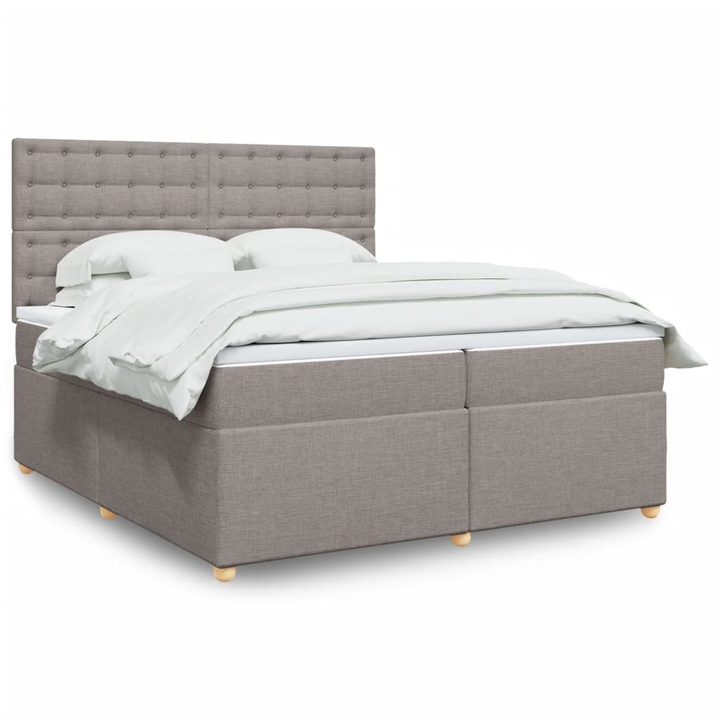 vidaXL Boxspring met matras stof zwart 80x200 cm