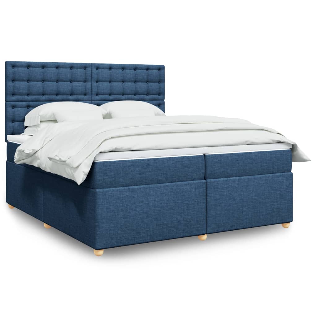 vidaXL Boxspring met matras stof zwart 80x200 cm