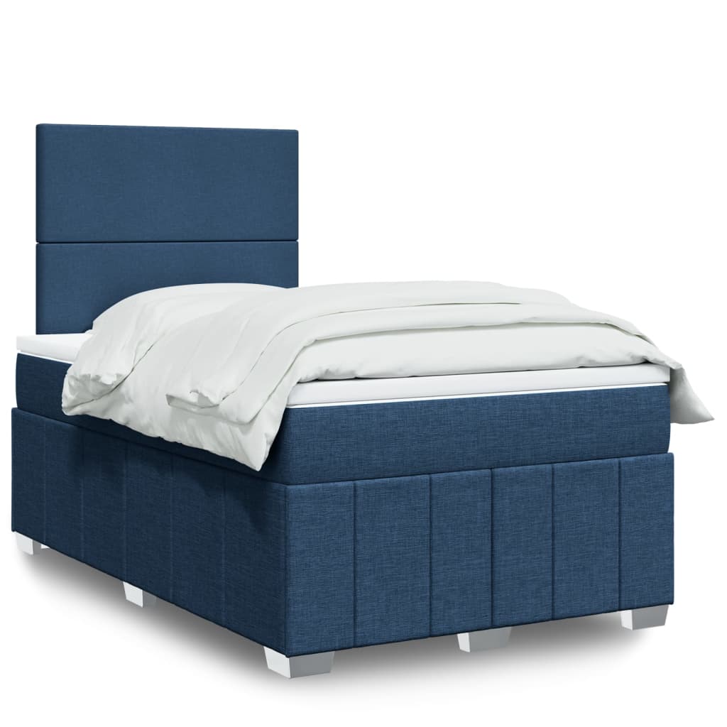 vidaXL Boxspring met matras stof donkergrijs 160x200 cm