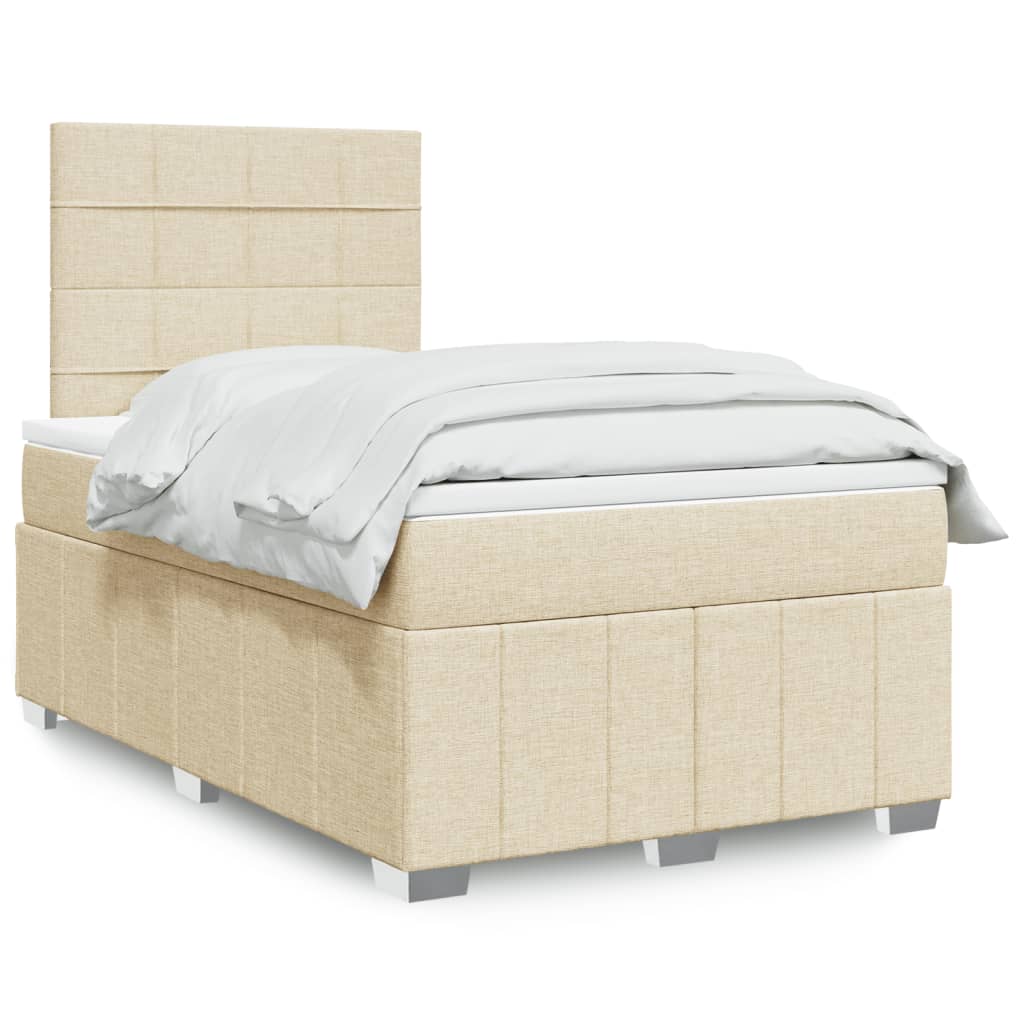 vidaXL Boxspring met matras stof donkergrijs 160x200 cm