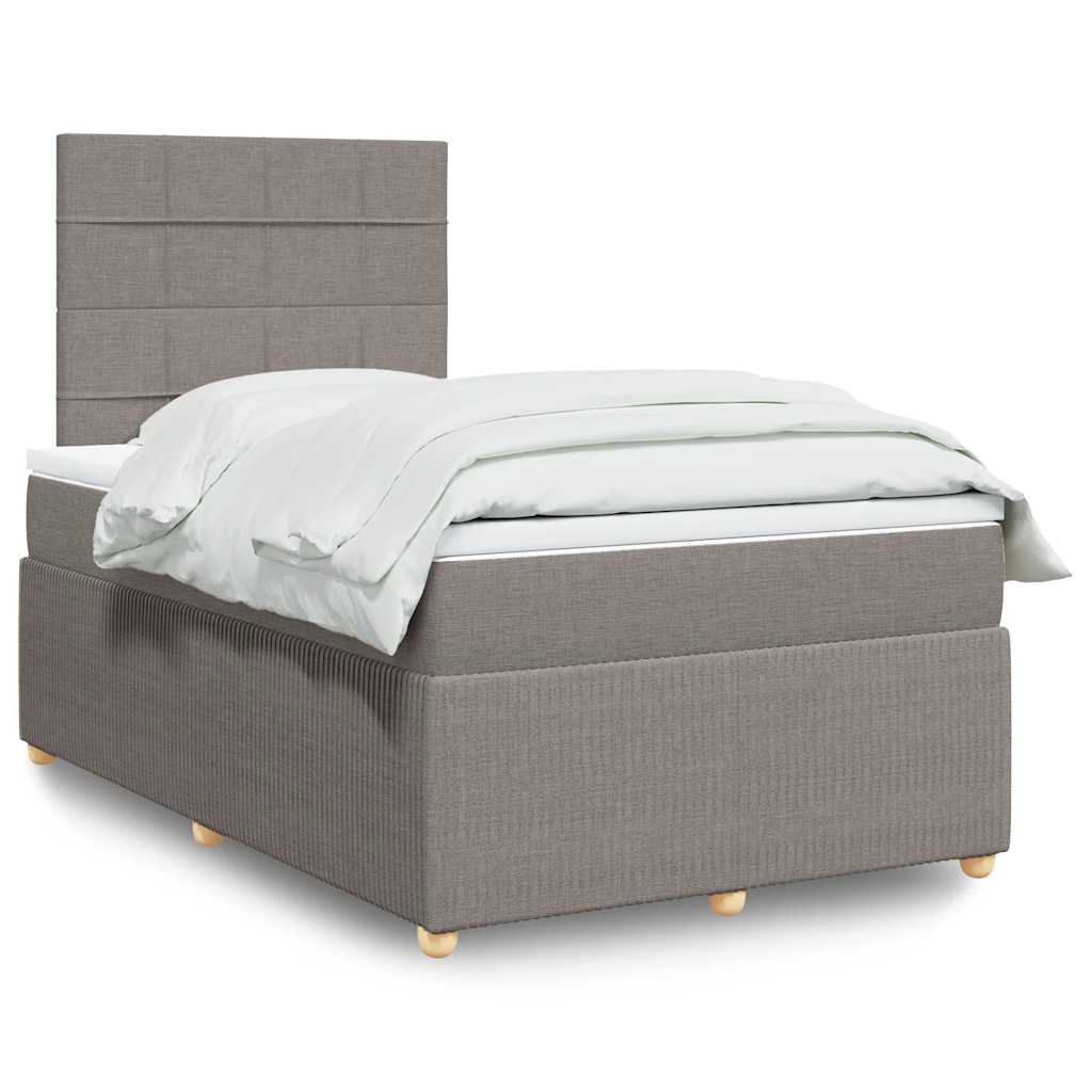 vidaXL Boxspring met matras stof donkerbruin 90x190 cm
