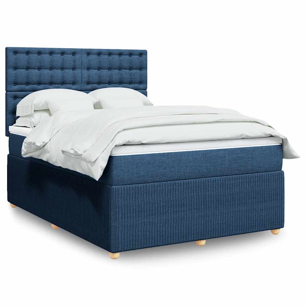 vidaXL Boxspring met matras stof donkerbruin 90x190 cm