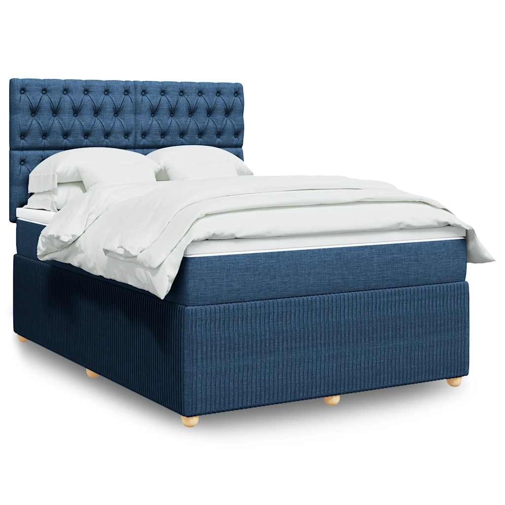 vidaXL Boxspring met matras stof donkerbruin 90x190 cm
