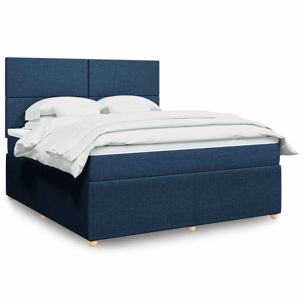 vidaXL Boxspring met matras stof donkerbruin 90x190 cm