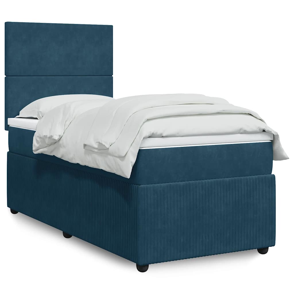 vidaXL Boxspring met matras fluweel donkergrijs 80x200 cm