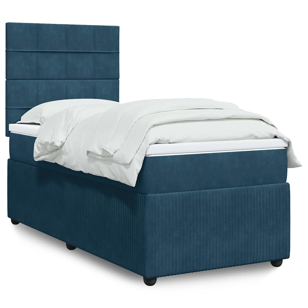 vidaXL Boxspring met matras fluweel donkergrijs 80x200 cm
