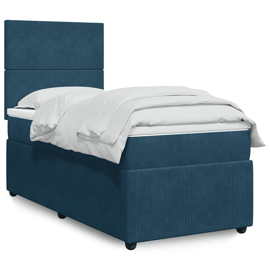 vidaXL Boxspring met matras fluweel donkergrijs 80x200 cm