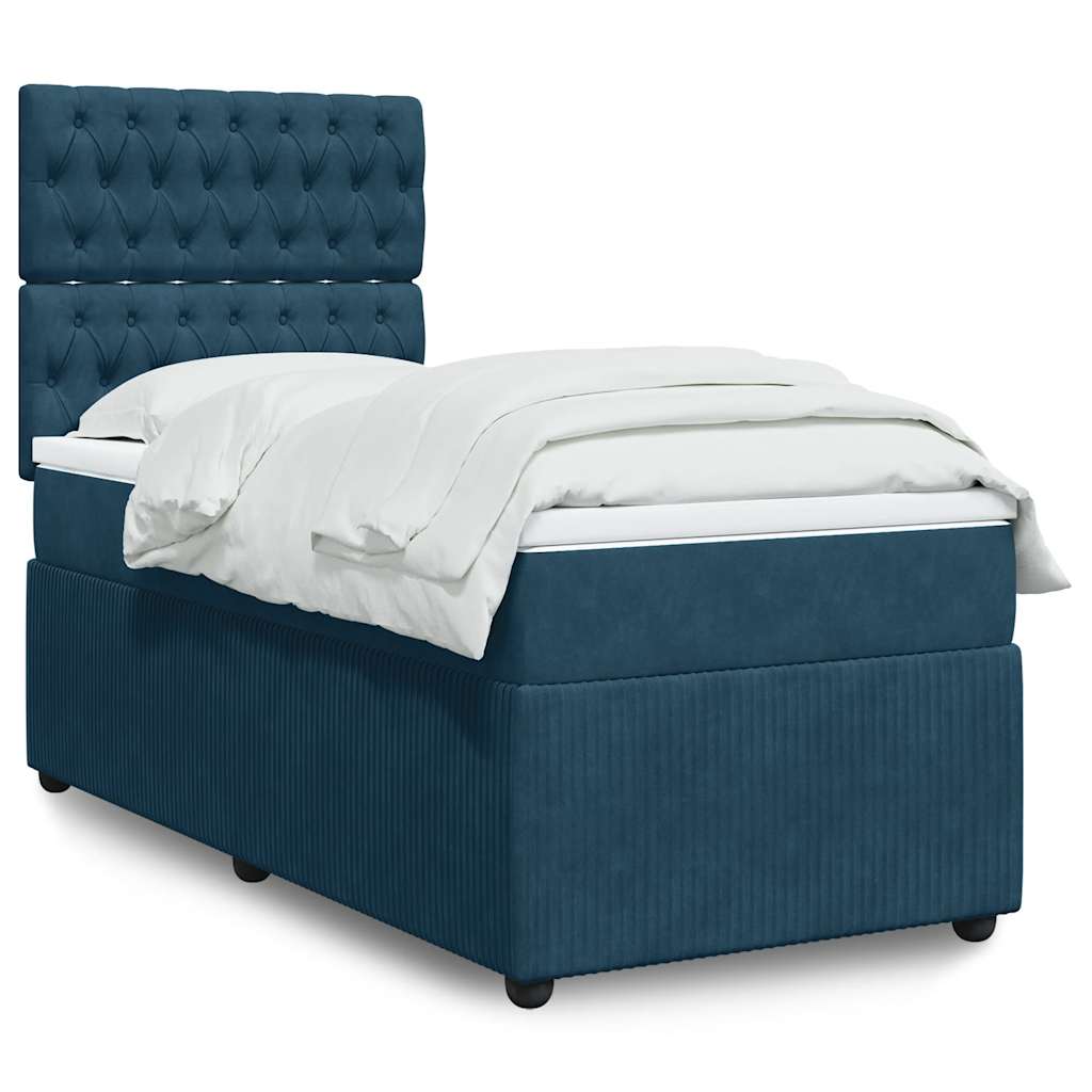 vidaXL Boxspring met matras fluweel donkergrijs 80x200 cm
