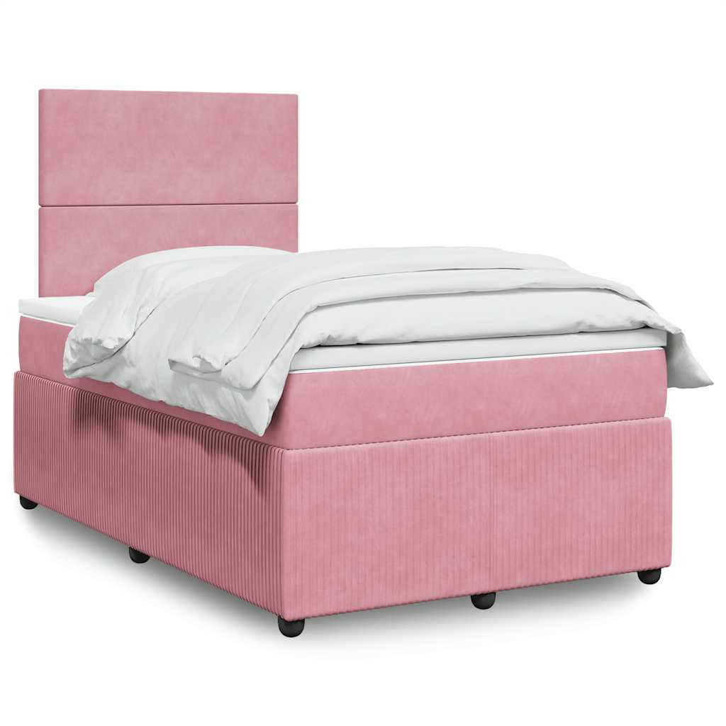 vidaXL Boxspring met matras fluweel donkergrijs 80x200 cm