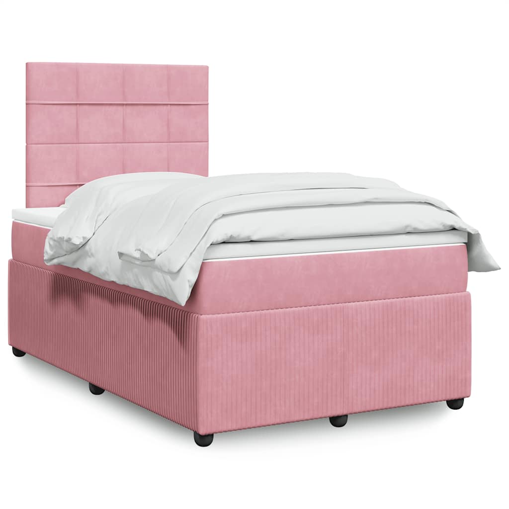 vidaXL Boxspring met matras fluweel donkergrijs 80x200 cm