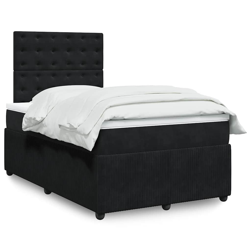 vidaXL Boxspring met matras fluweel donkergrijs 80x200 cm