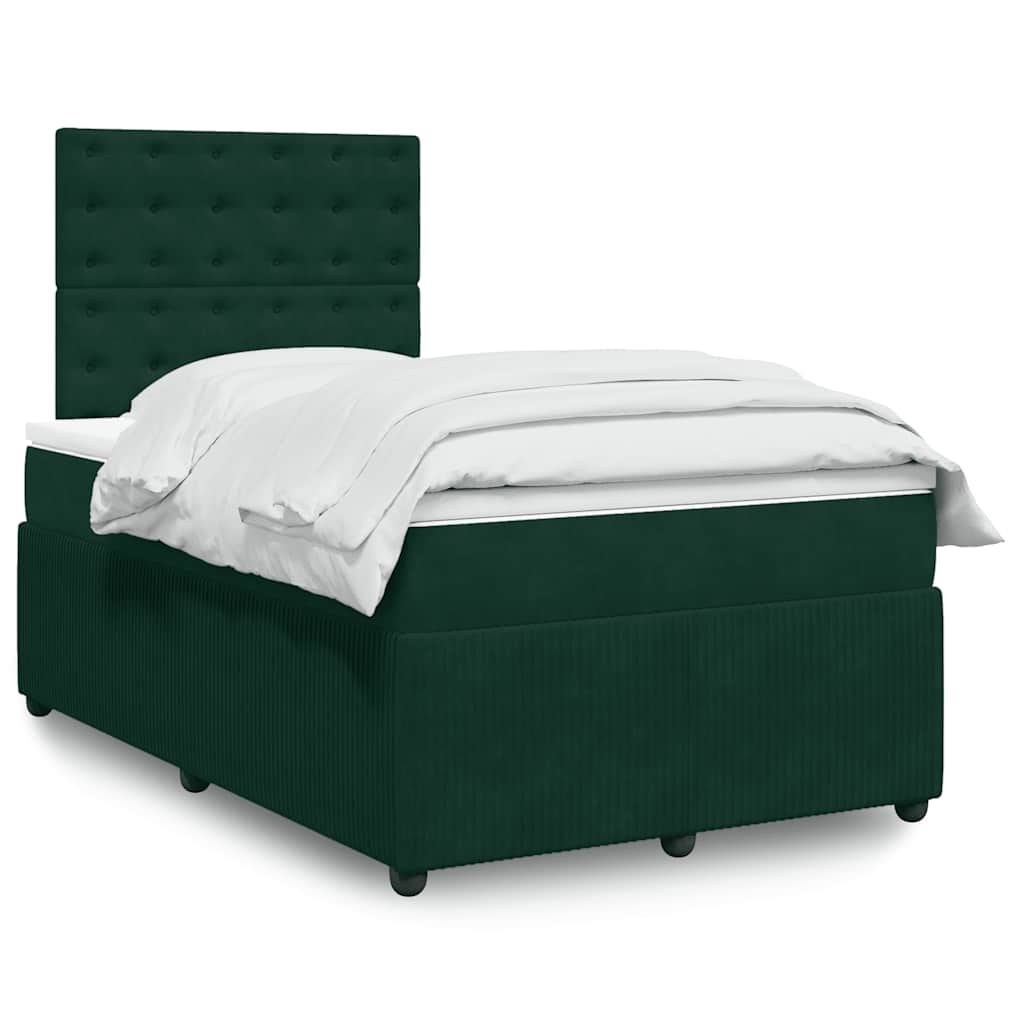 vidaXL Boxspring met matras fluweel donkergrijs 80x200 cm
