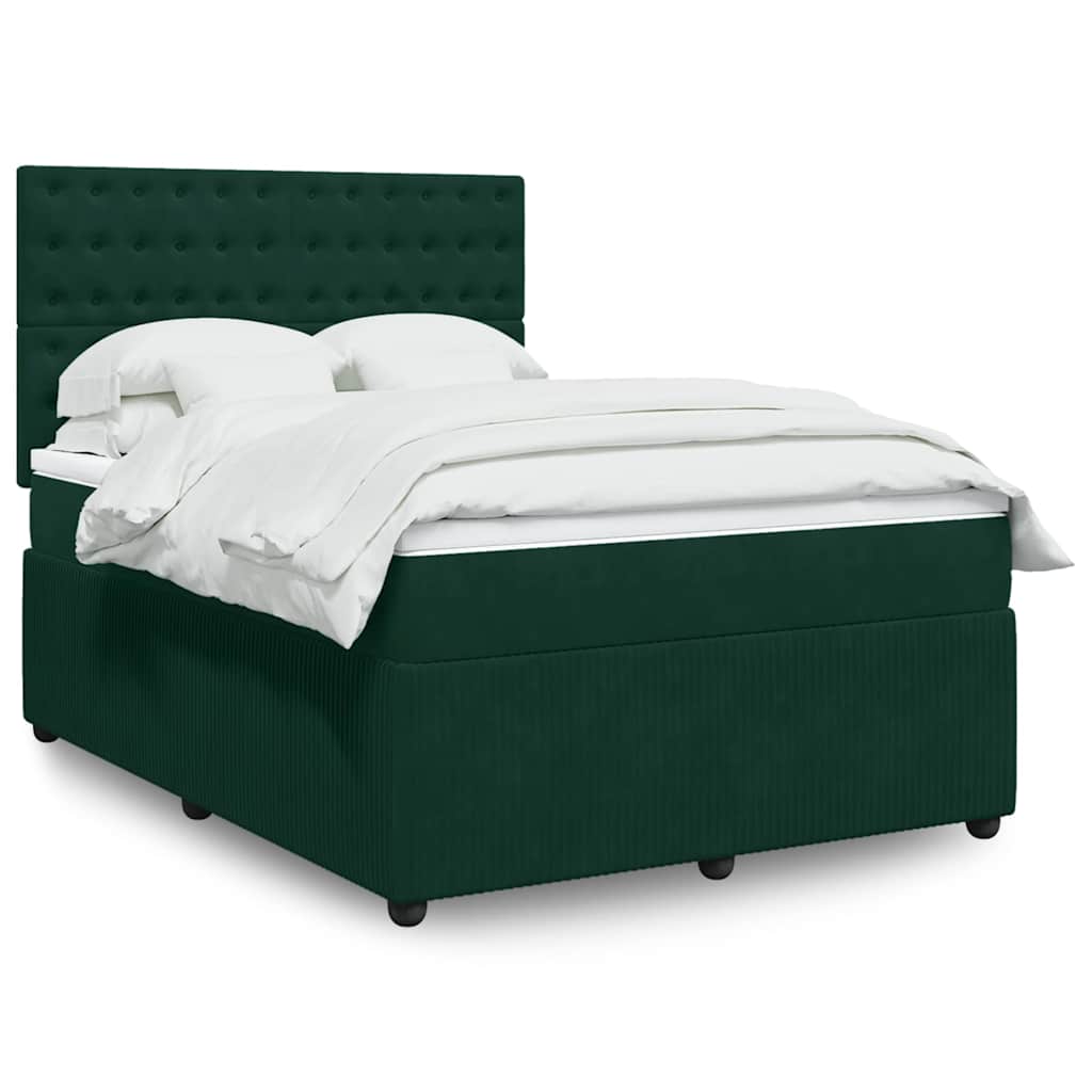 vidaXL Boxspring met matras fluweel donkergrijs 80x200 cm