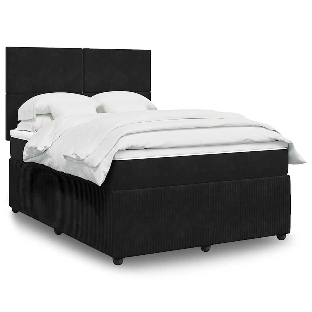 vidaXL Boxspring met matras fluweel donkergrijs 80x200 cm