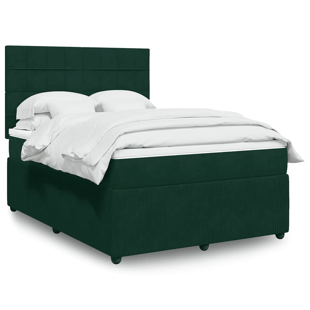vidaXL Boxspring met matras fluweel donkergrijs 80x200 cm