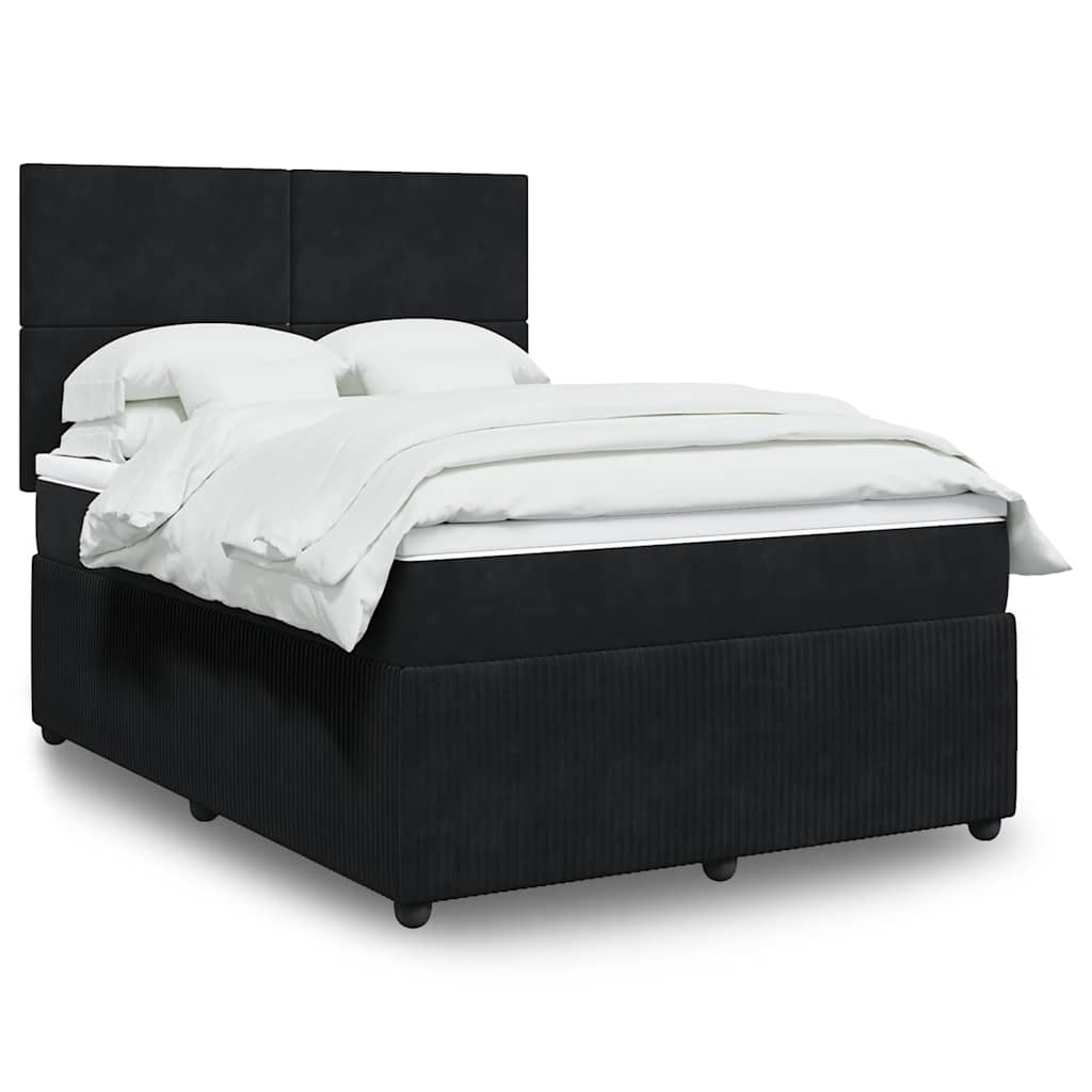 vidaXL Boxspring met matras fluweel donkergrijs 80x200 cm