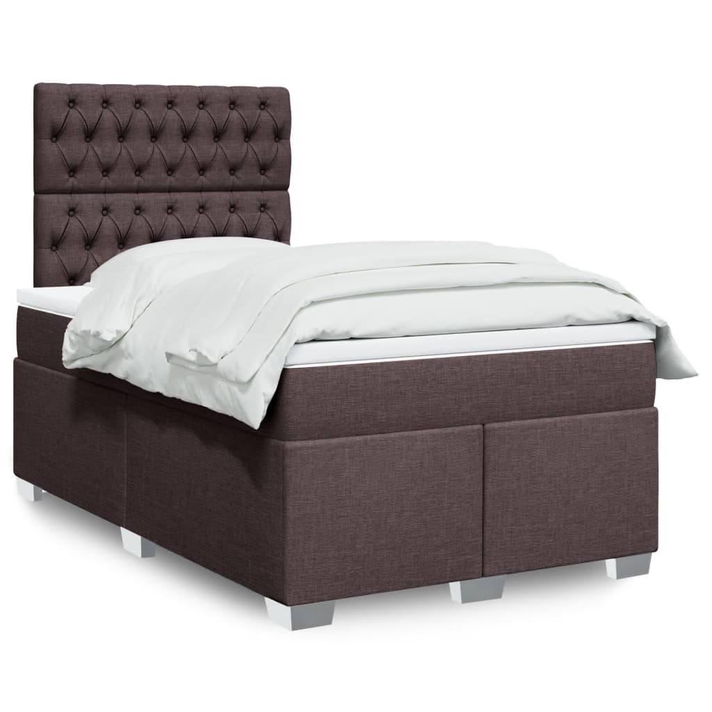 vidaXL Boxspring met matras stof lichtgrijs 90x200 cm