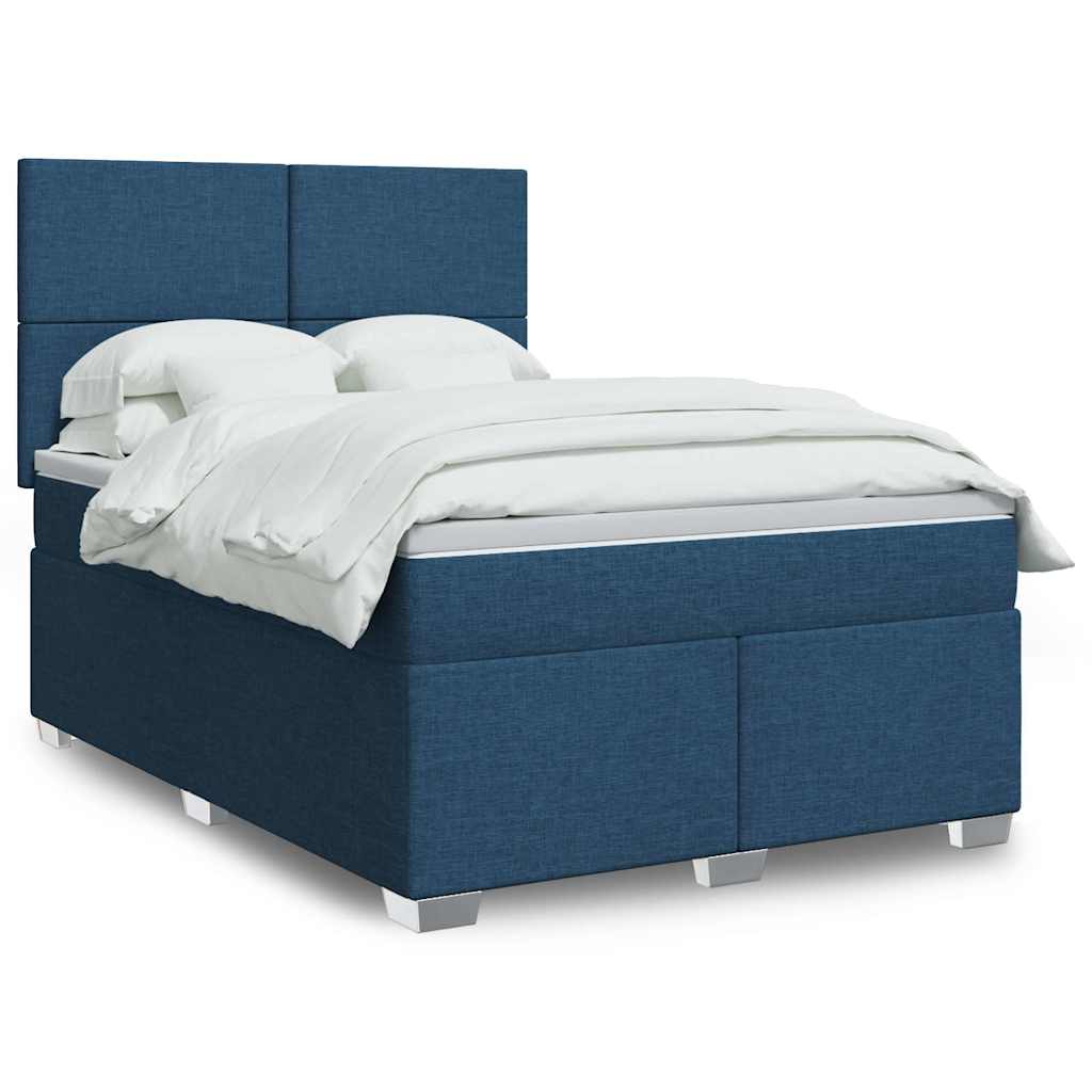 vidaXL Boxspring met matras stof lichtgrijs 90x200 cm
