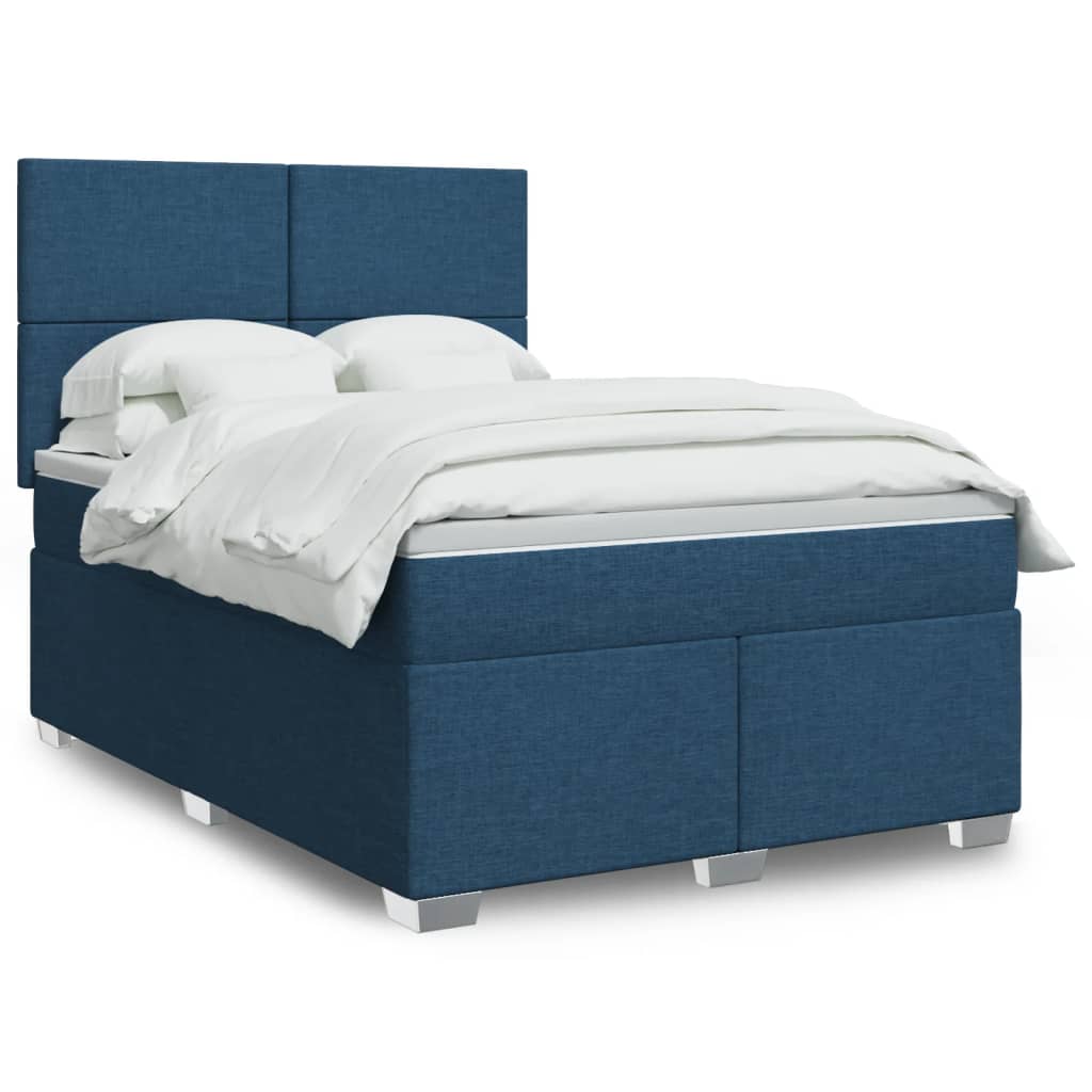 vidaXL Boxspring met matras stof lichtgrijs 90x200 cm