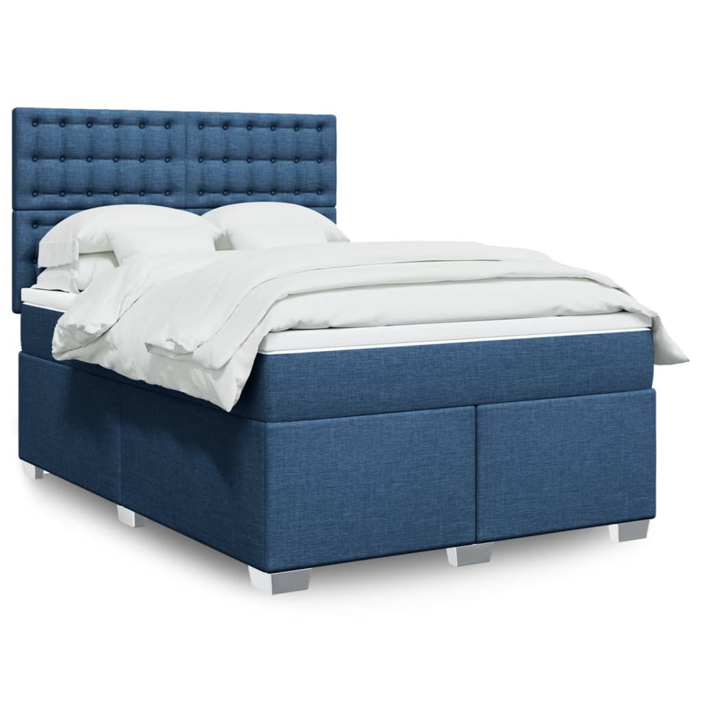 vidaXL Boxspring met matras stof lichtgrijs 90x200 cm