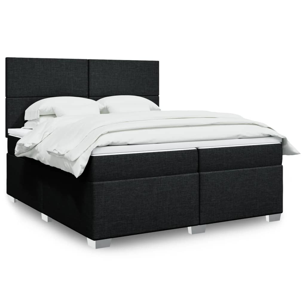 vidaXL Boxspring met matras stof lichtgrijs 90x200 cm