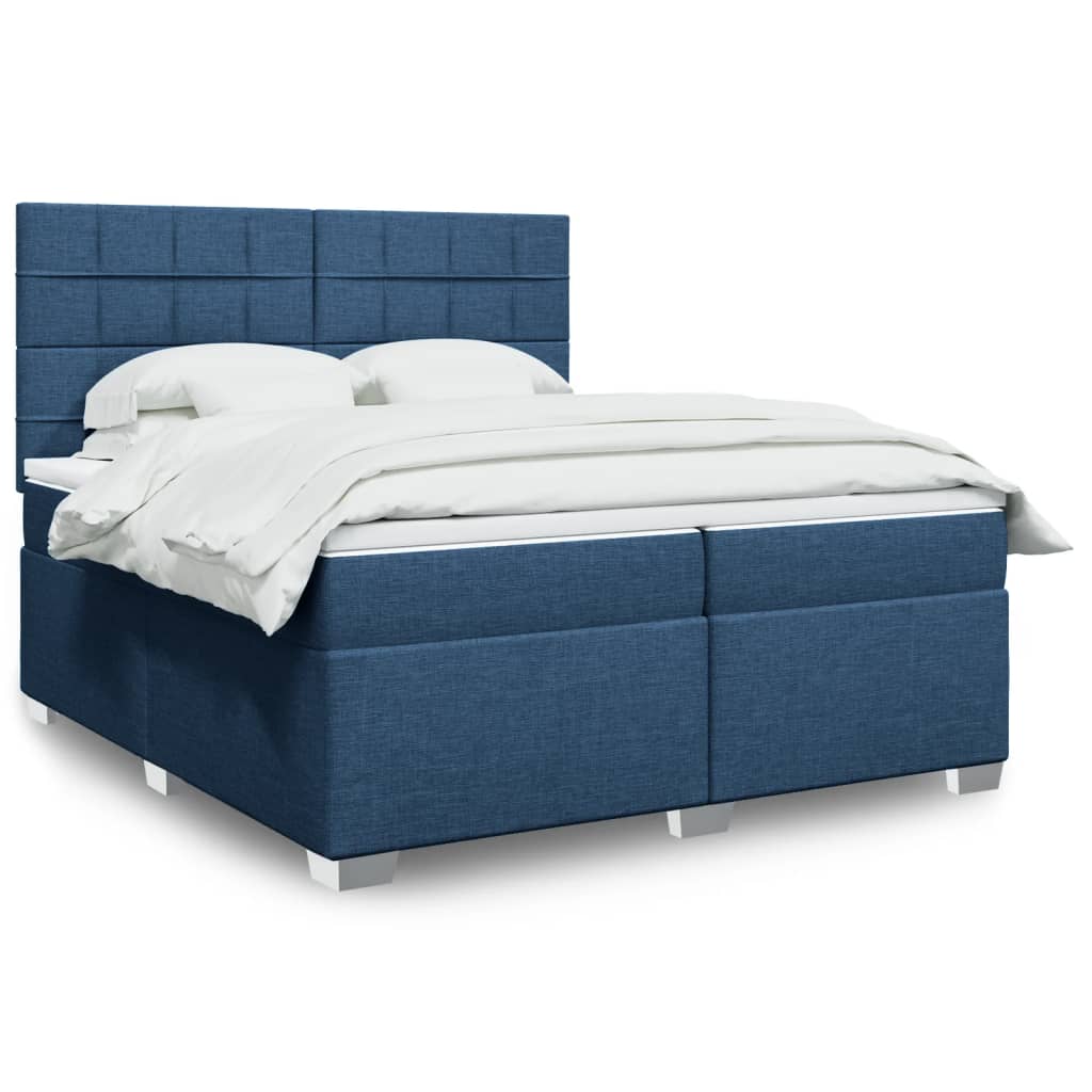 vidaXL Boxspring met matras stof lichtgrijs 90x200 cm
