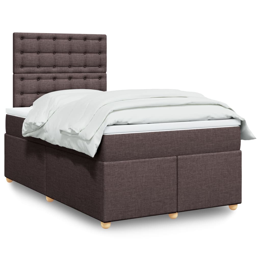 vidaXL Boxspring met matras stof lichtgrijs 80x200 cm