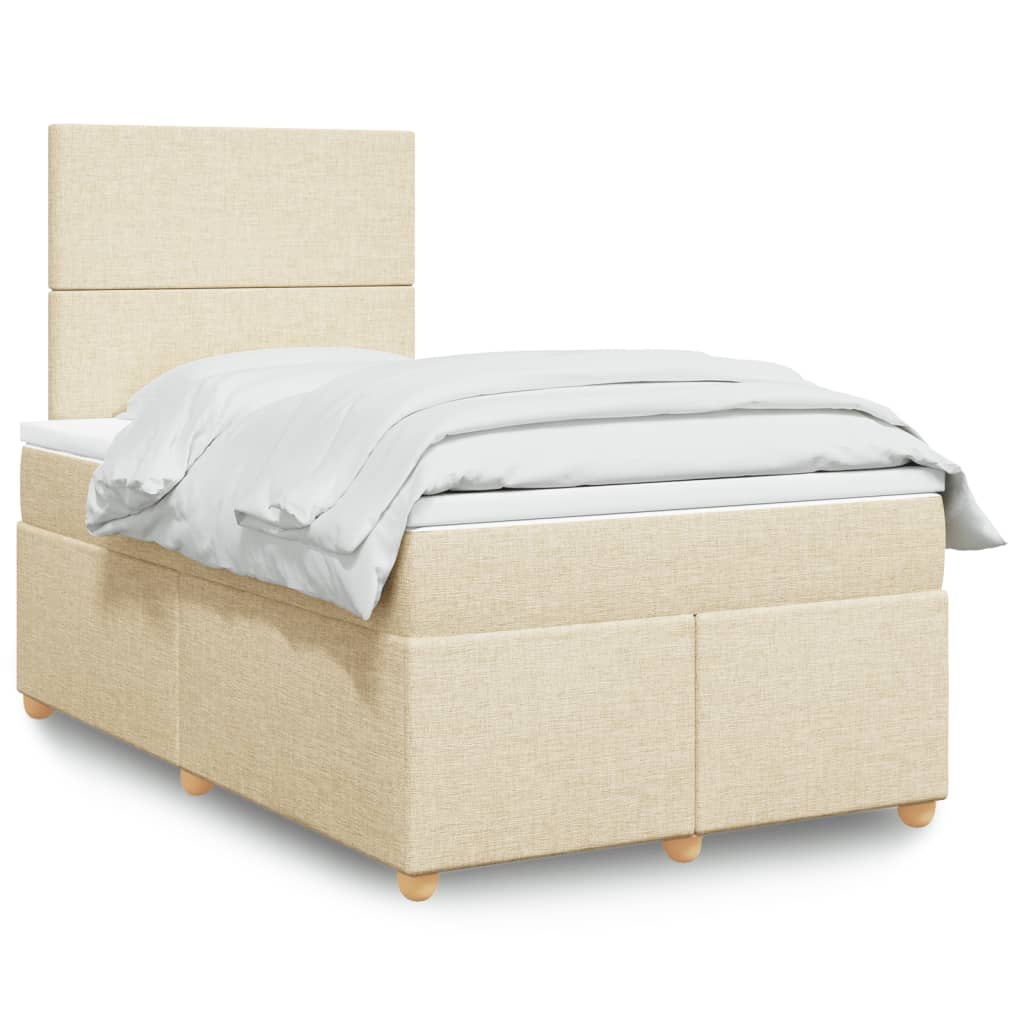 vidaXL Boxspring met matras stof lichtgrijs 80x200 cm