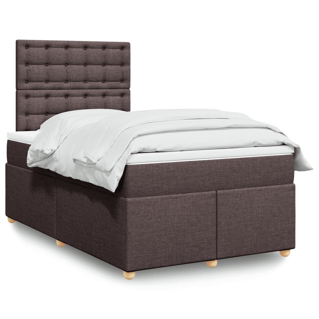 vidaXL Boxspring met matras stof lichtgrijs 80x200 cm