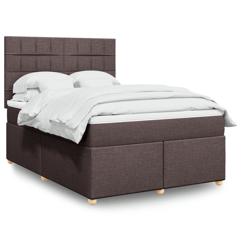 vidaXL Boxspring met matras stof lichtgrijs 80x200 cm