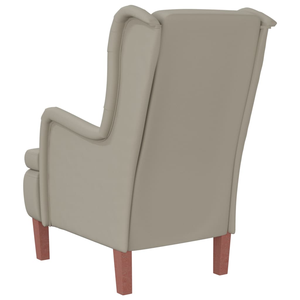 vidaXL Fauteuil met massief rubberwood poten fluweel lichtgrijs