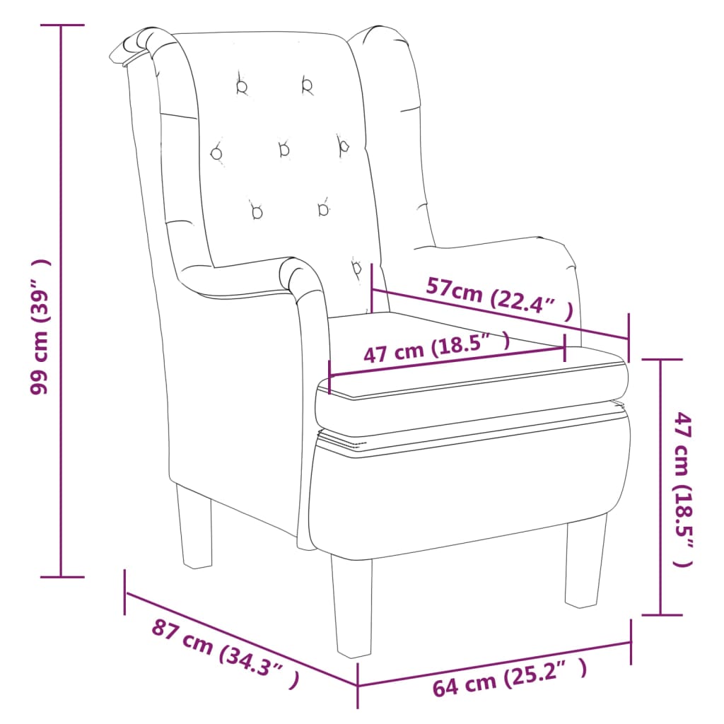 vidaXL Fauteuil met massief rubberwood poten fluweel lichtgrijs