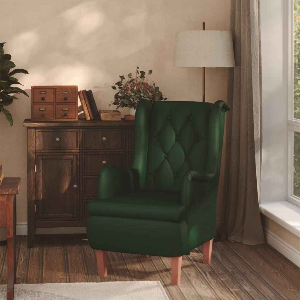 vidaXL Fauteuil met massief rubberwood poten fluweel lichtgrijs