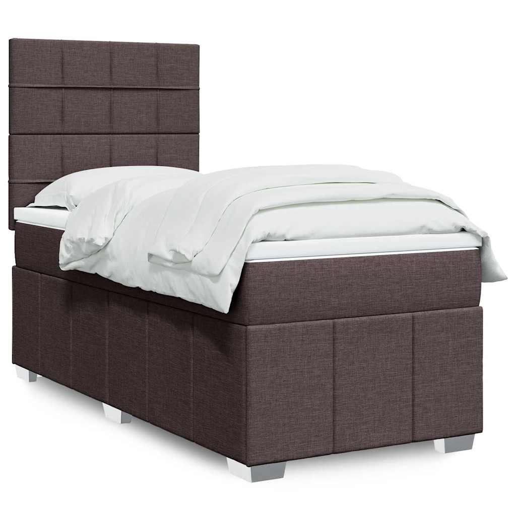 vidaXL Boxspring met matras stof lichtgrijs 160x200 cm