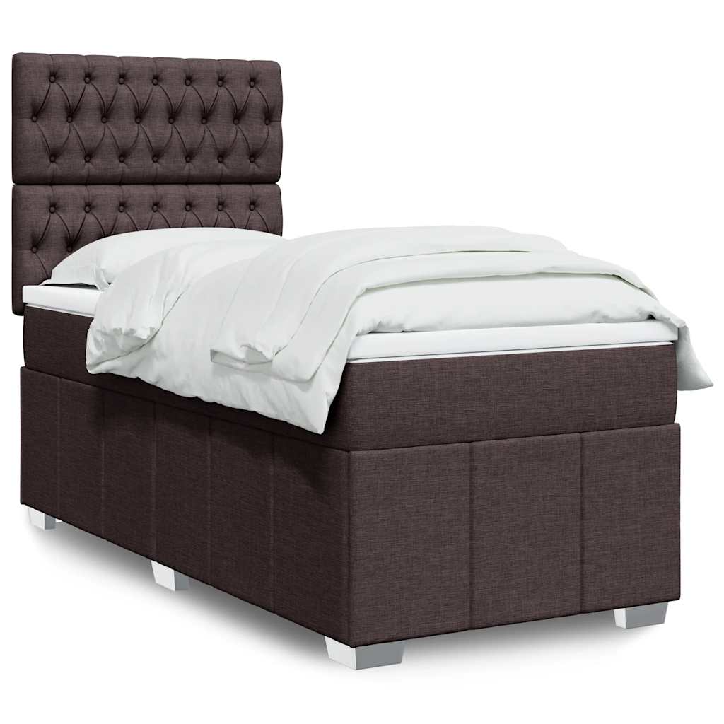 vidaXL Boxspring met matras stof lichtgrijs 160x200 cm